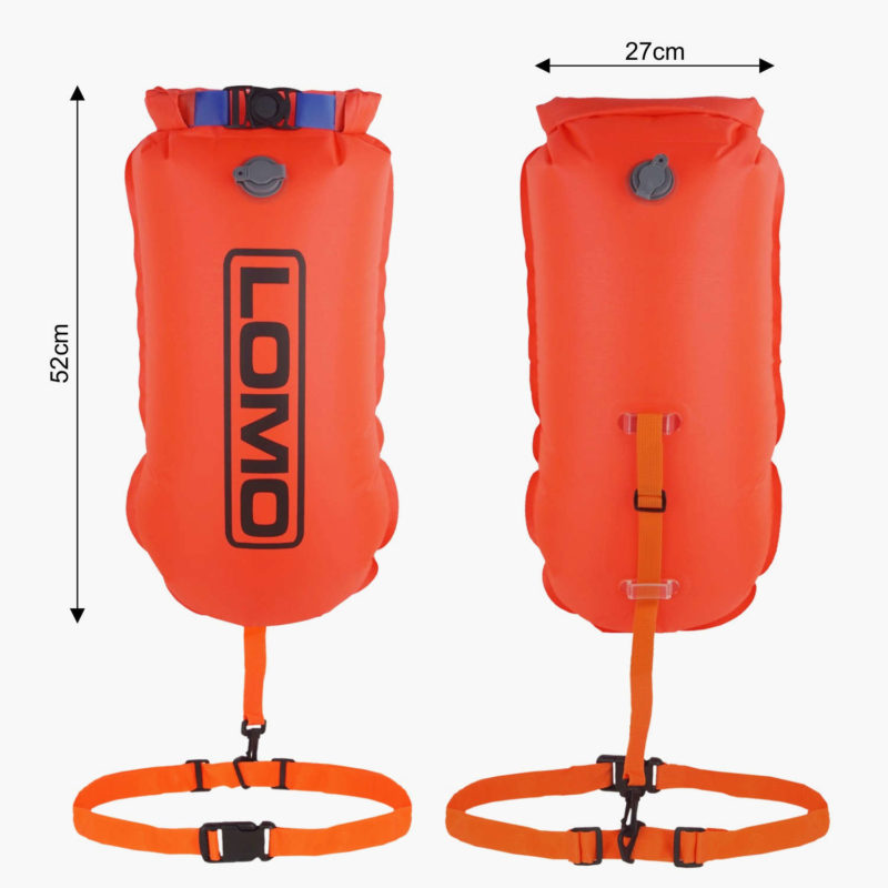 Large ECO Swimming Tow Float TPU Dry Bag Swimming Tow Float - Orange ...
