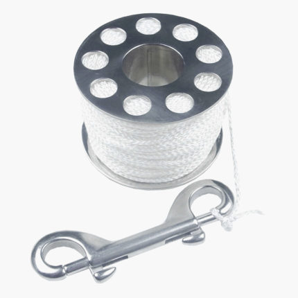 Stainless Steel Finger Reel For Diving - 30m / 100'  Lomo Watersport UK.  Wetsuits, Dry Bags & Outdoor Gear.