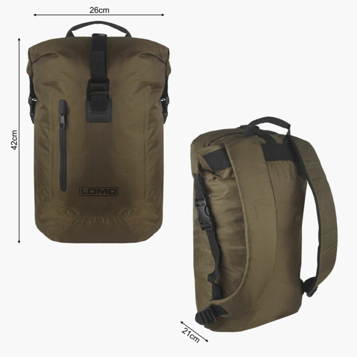 Legerro Lightweight Drybag Rucksack - Dimensions